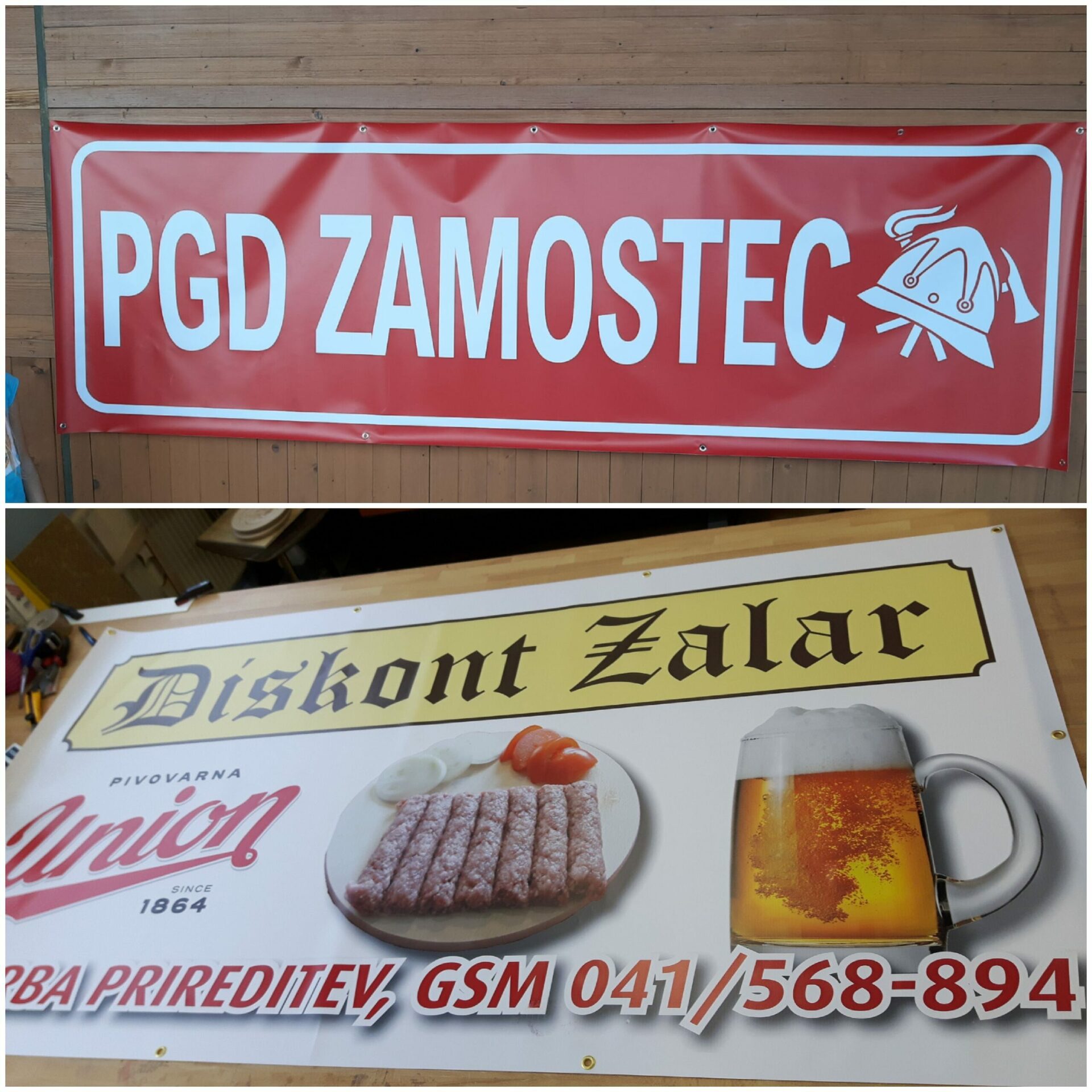 Gasilski, promocijski transparent