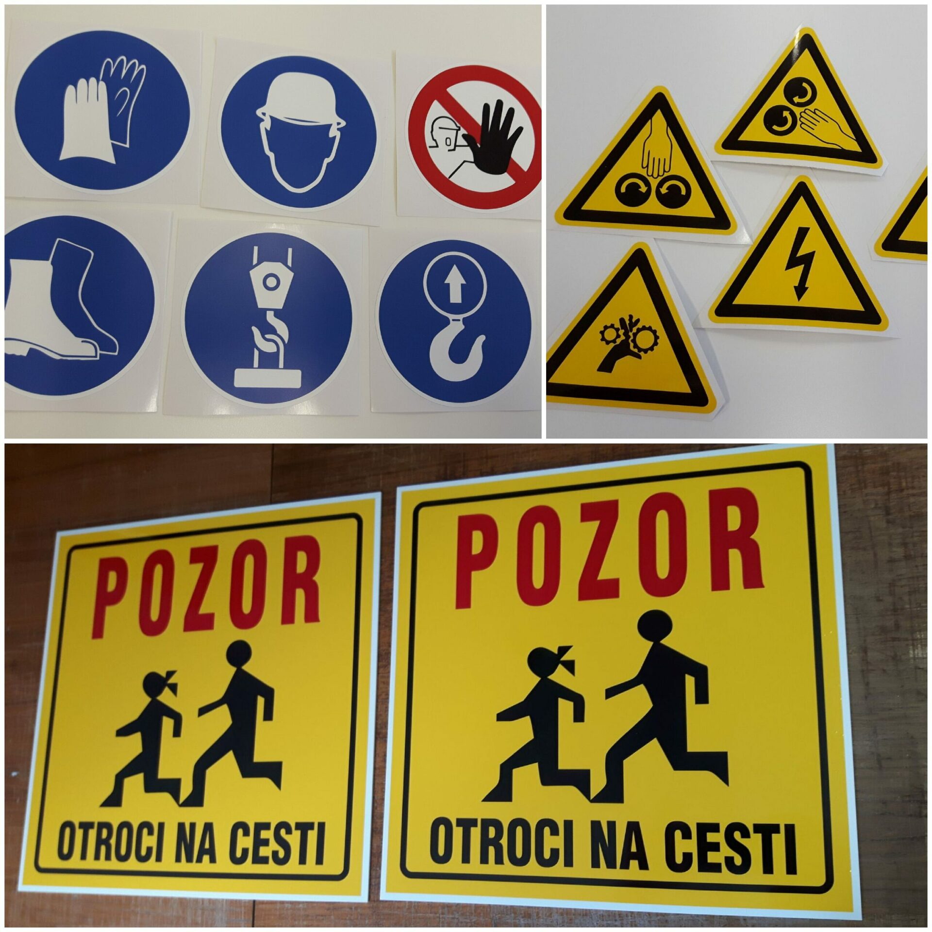 Opozorilna nalepke razne