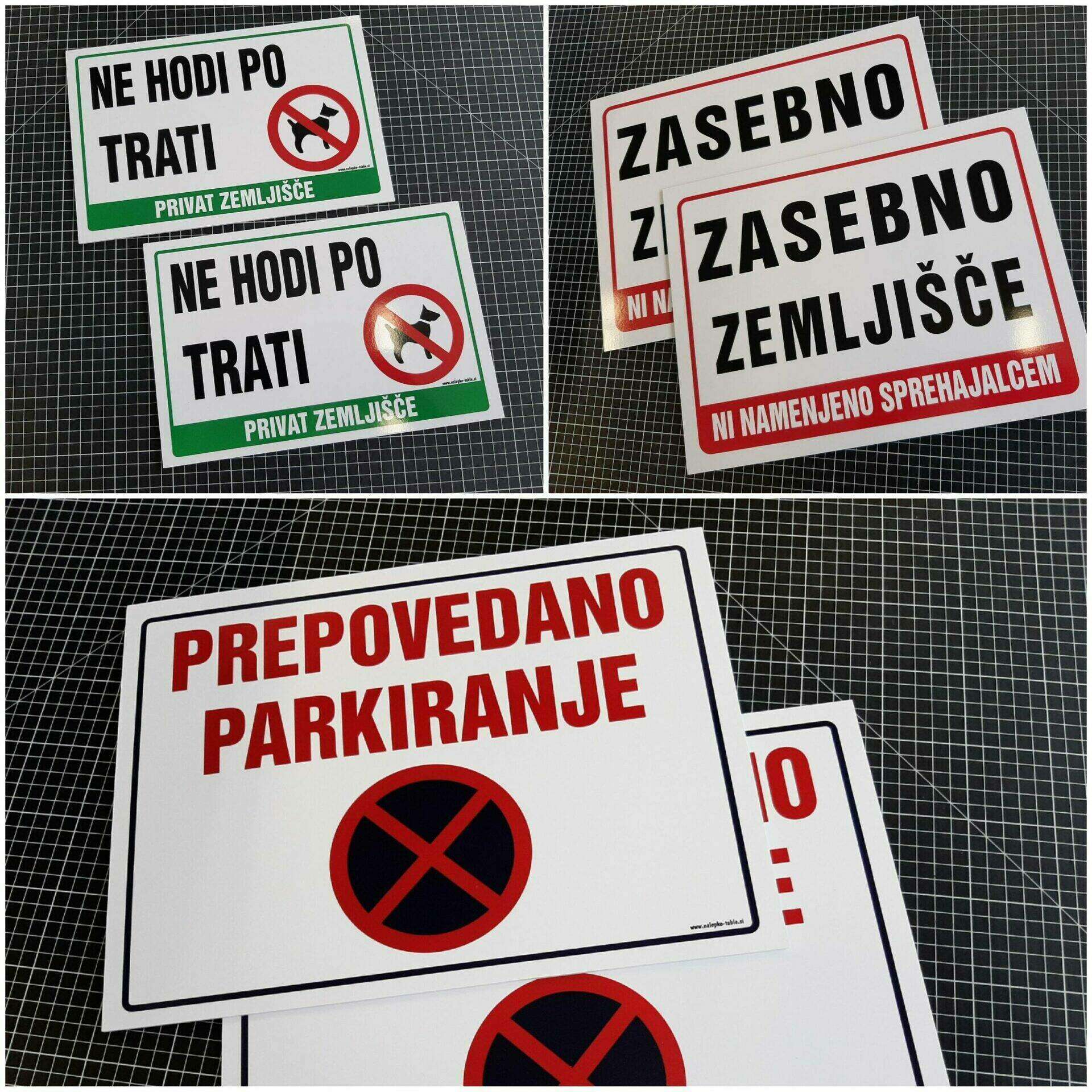 Prepovedano parkiranje, ne hodi po trati