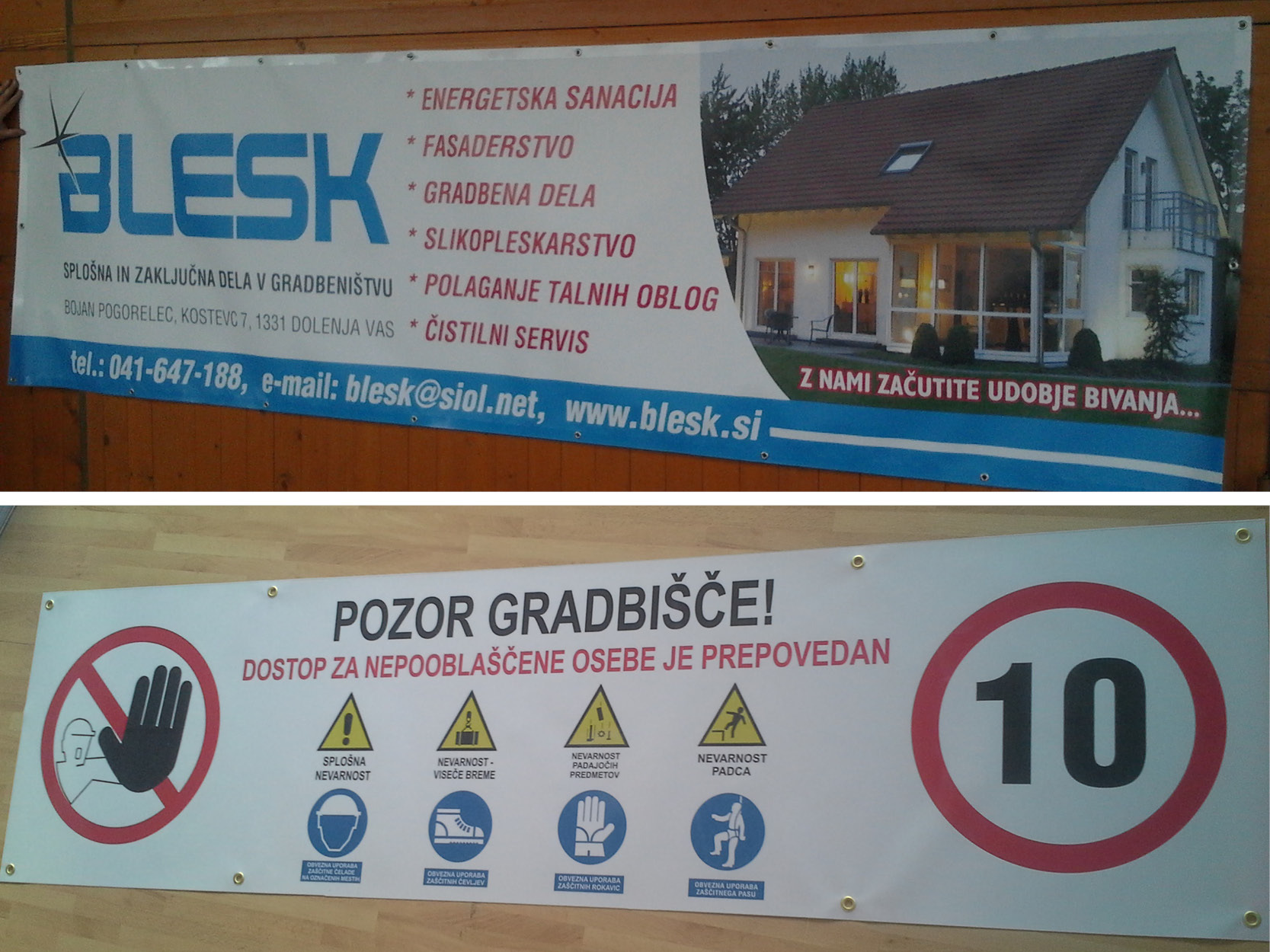 Transparent gradbisce